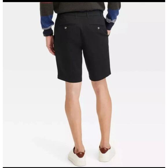 Goodfellow & Co. The Every Wear Flat Front Shorts 9" Inseam Black Mens 42 NWT - Picture 2 of 3